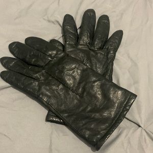 Black Genuine Leather Gloves